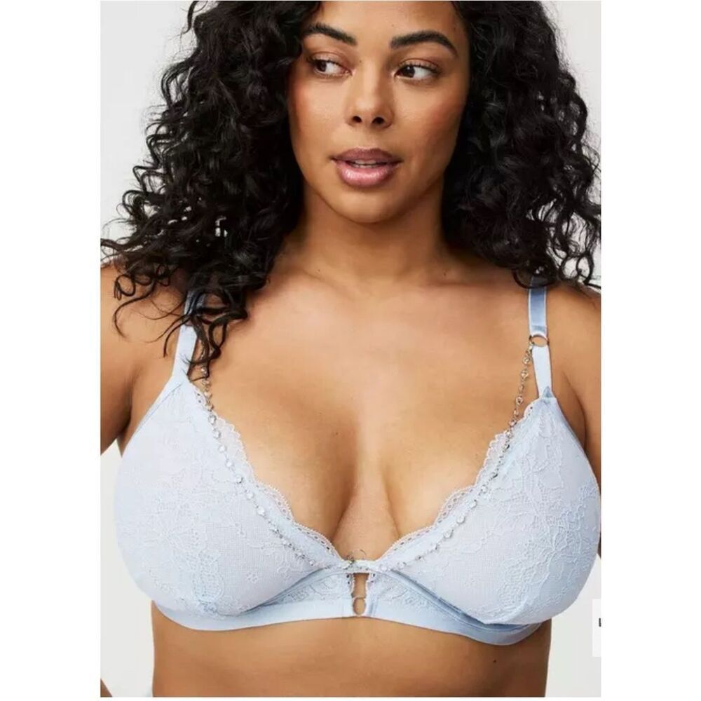 Torrid Unlined Jewelry Embellished Underwire Lace Bra- NWOT
